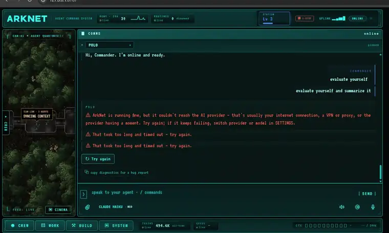 ARKNET CREW / COMMS